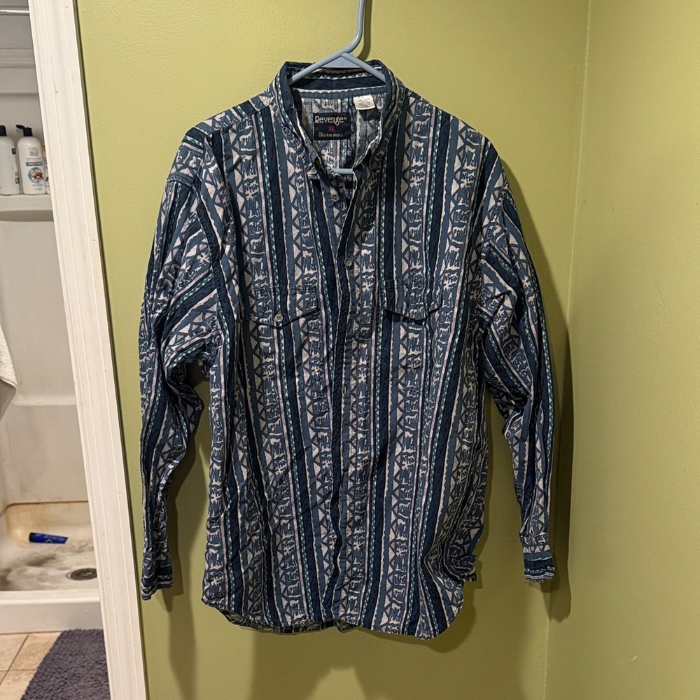 Vintage retro button down shirt